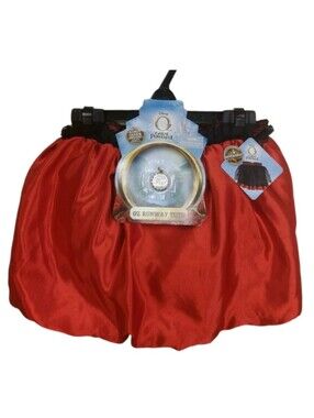 New Disney Wizard of Oz Reversible Tutu 4-6 Costume Skirt + Good Bad Witch Charm